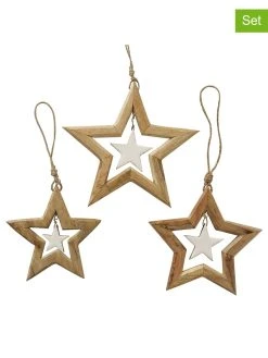 Boltze 3er-Set: Dekoanhänger "Nurto" In Hellbraun