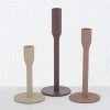Boltze 3er-Set: Kerzenständer "Masdour" In Gold/ Braun