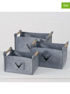 Boltze 3er-Set: Körbe "Karly" In Grau