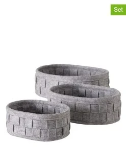 Boltze 3er-Set: Körbe "Twino" In Grau