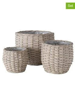 Boltze 3er-Set: Pflanzkörbe "Malonia" In Hellbraun