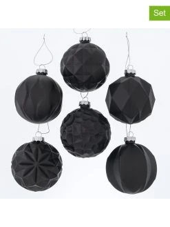 Boltze Christbaumkugeln "Raven" In Schwarz - 6 Stück