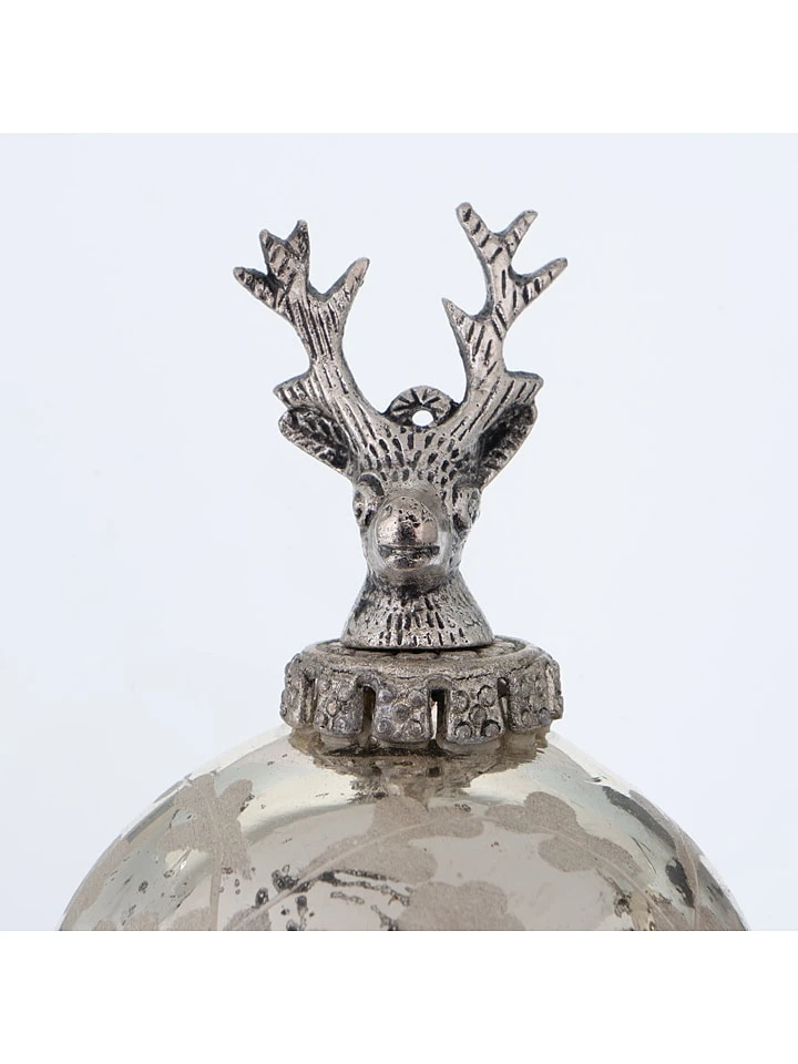 Boltze Christbaumkugeln "Sainte" In Silber - 3 Stück – Bild 2