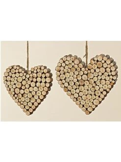 Boltze Dekohänger "Herz" In Braun - (H)25 Cm