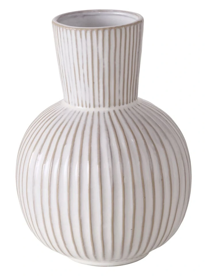 Boltze Vase "Deborah" In Weiß - (H)25 X Ø 18 Cm