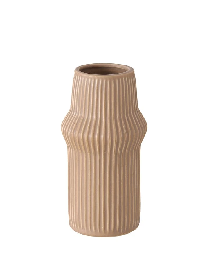 Boltze Vase "Gony" In Beige - (H)18 Cm