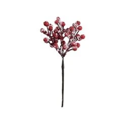 Butlers 6x Beerenzweig Gefrostet Länge 19cm FLORISTA In Rot