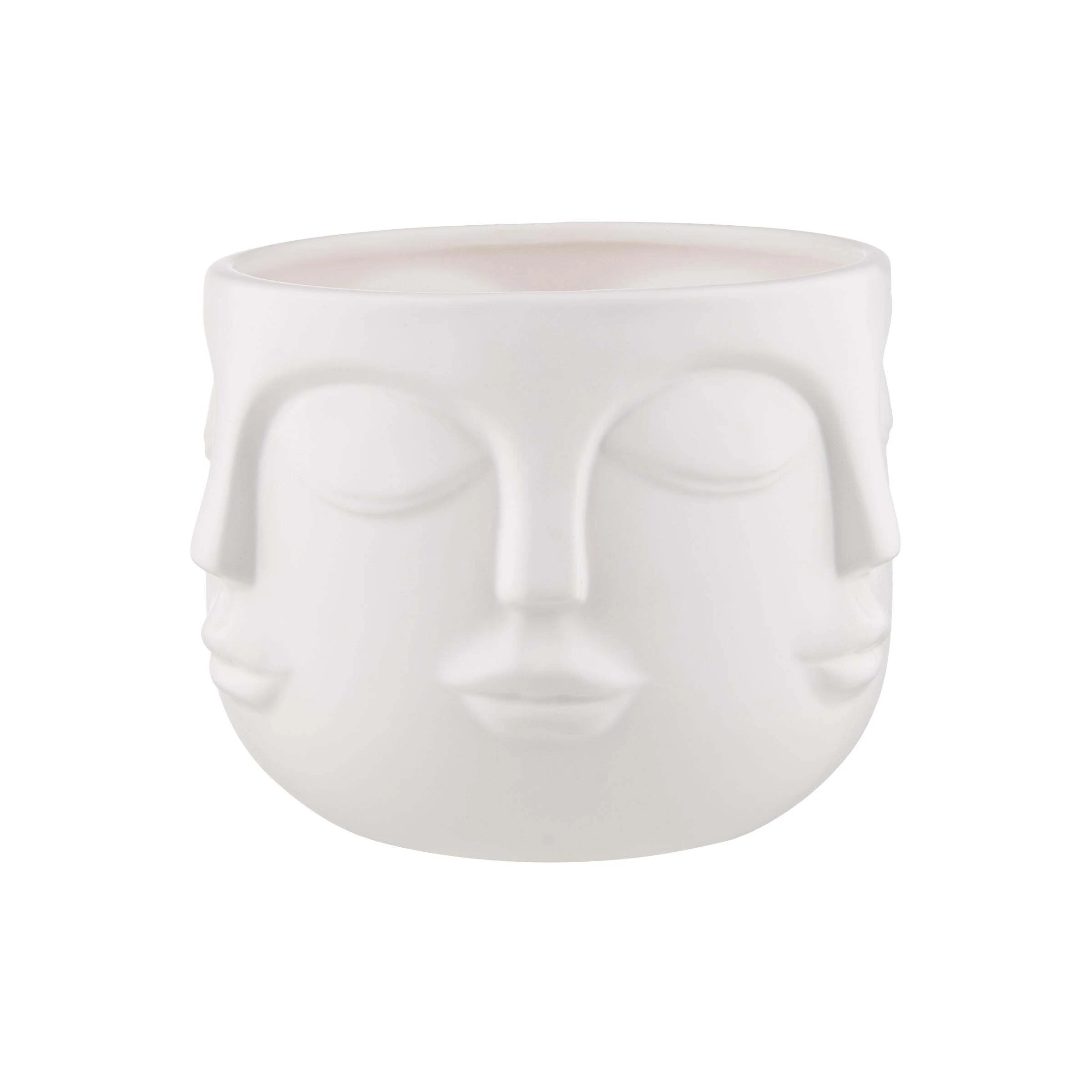 Butlers Blumentopf Gesichter Ø13cm ARTIST In Weiß