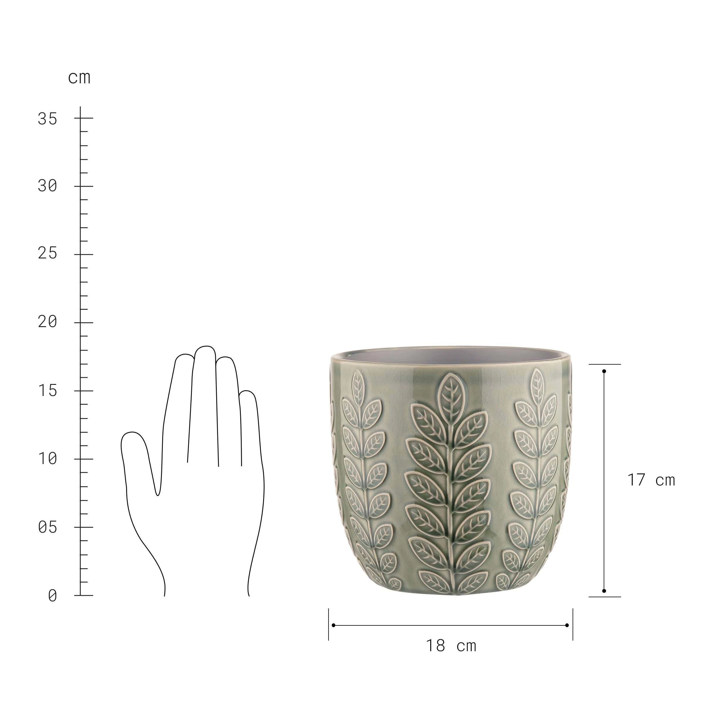 Butlers Blumentopf Ø18cm LEAVES In Grün – Bild 3