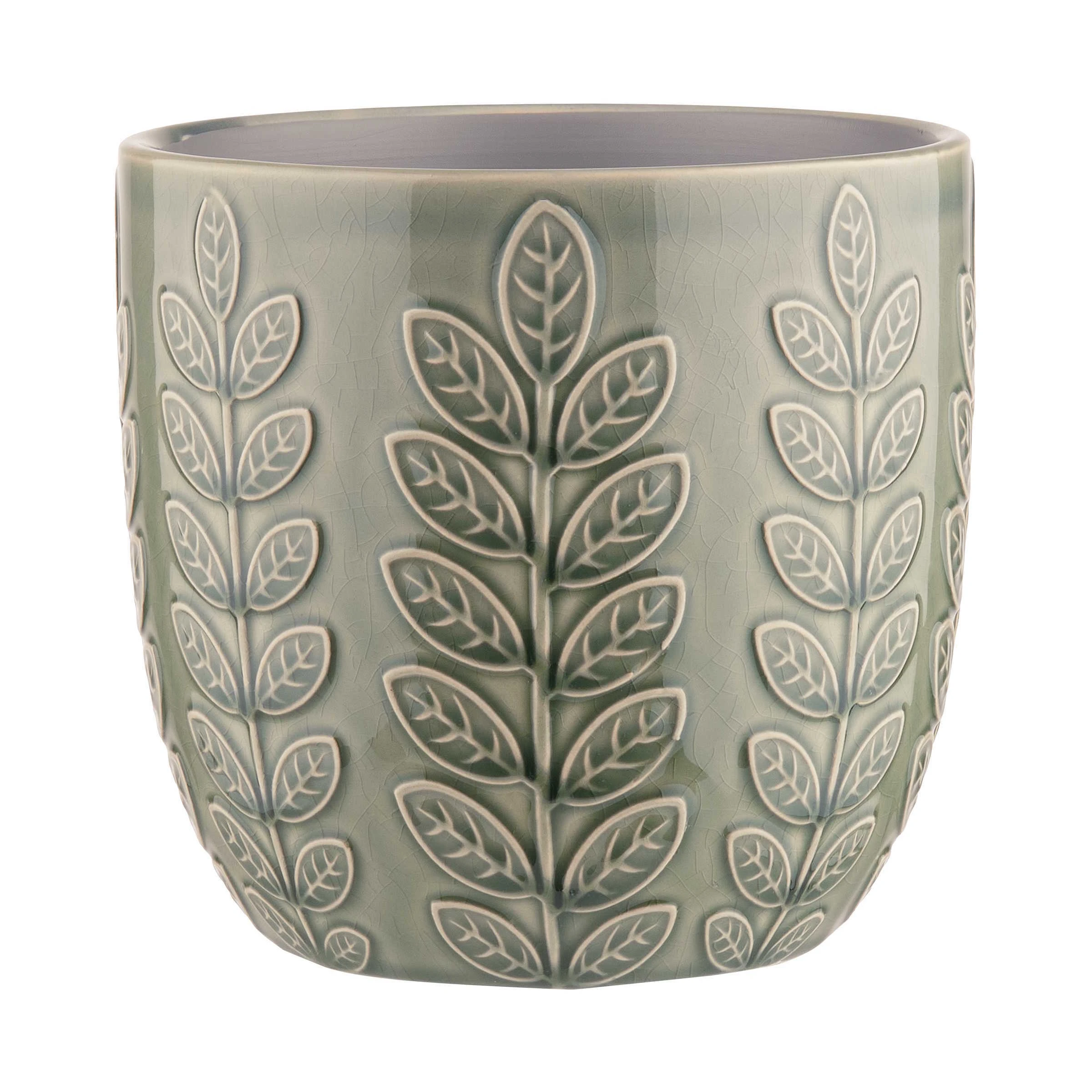 Butlers Blumentopf Ø18cm LEAVES In Grün