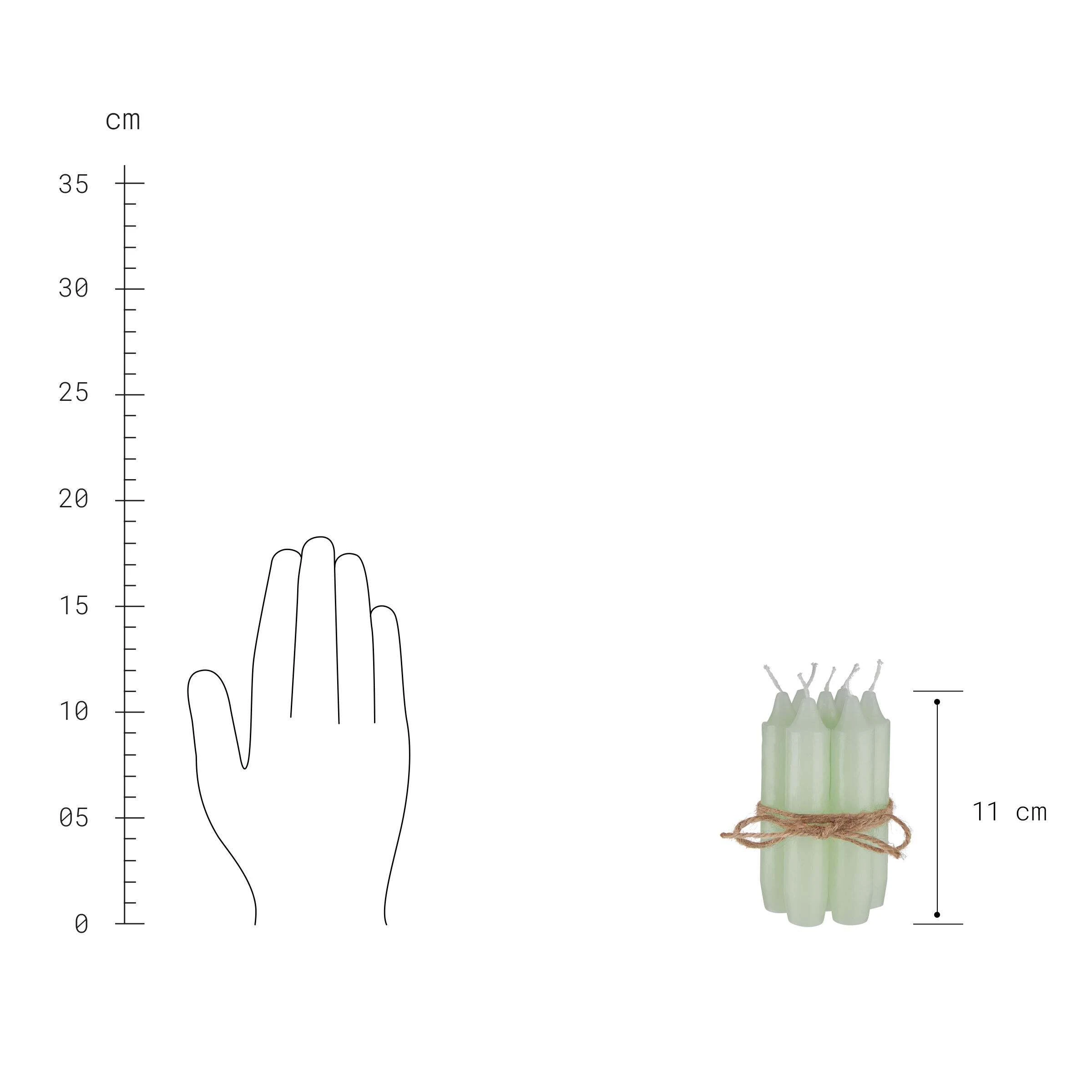 Butlers Kerzenhalter & Kerzen-Set Salbei LITTLE LIGHT In Silber-Salbei – Bild 5