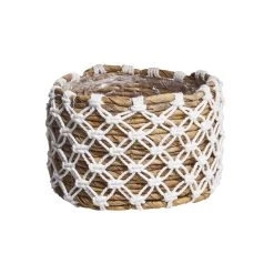 Butlers Korb Aus Bananenblatt Mit Folie Ø14cm BANANAS In Natur-Weiß