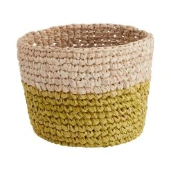 Butlers Korb Handgefertigt Aus Raffia Ø8cm ISALO In Natur-Gelb