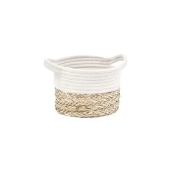 Butlers Korb Rund Ø18cm COTTON BRAID In Natur-Weiß
