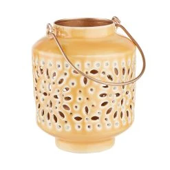 Butlers Laterne Höhe 10cm BLUE MAROCCO In Gelb