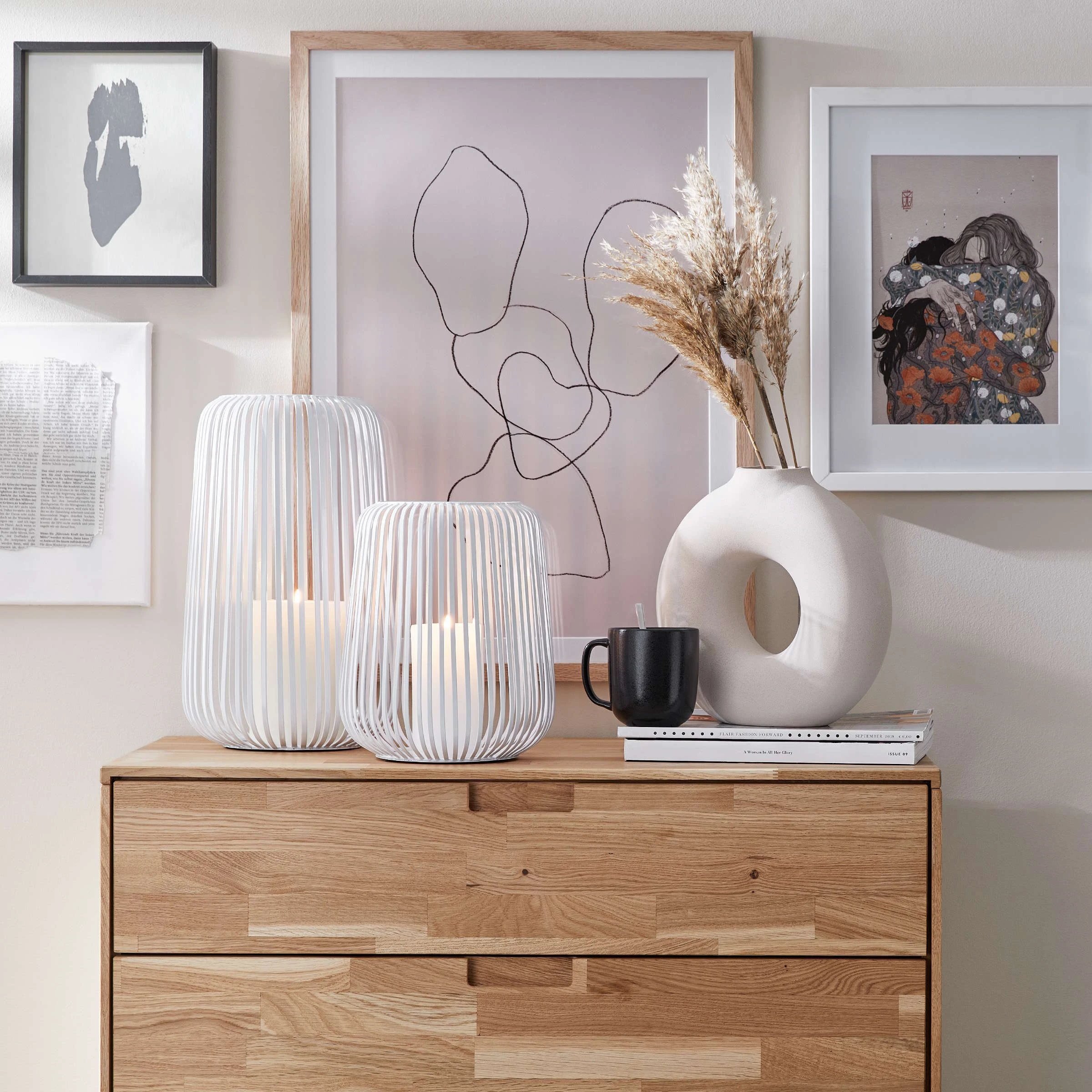 Butlers Laterne Höhe 36cm COCOON In Weiß – Bild 6