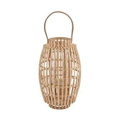 Butlers Laterne Mit Henkel 50 Cm BAMBOO NIGHTS In Beige