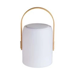 Butlers LED Leuchte Mit Bluetooth® Und Farbwechsel SOUND LOUNGE In Weiß-Hellbraun