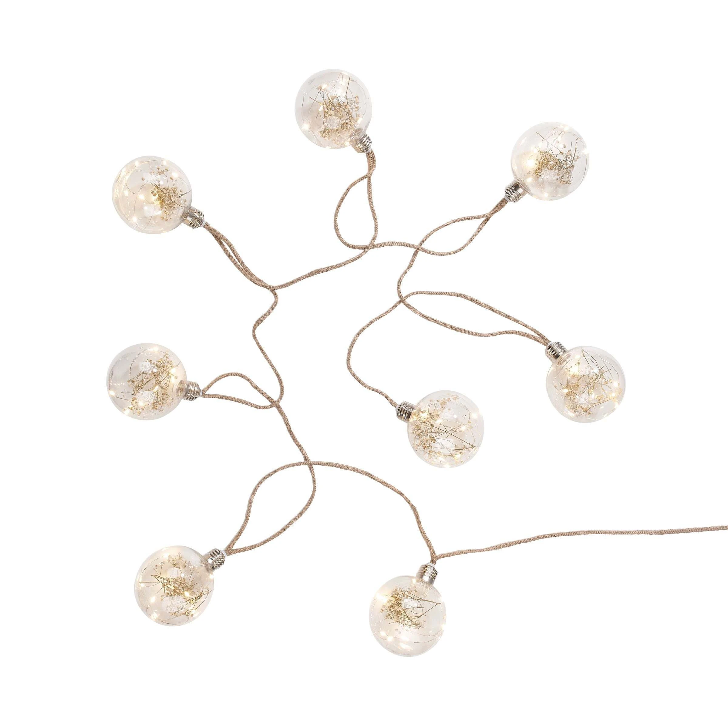 Butlers LED Lichterkette Trockenblume BULB LIGHTS In Natur – Bild 3