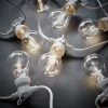 Butlers Outdoor-Lichterkette Mit 10 Glühbirnen Und Stecker BULB LIGHTS In Creme