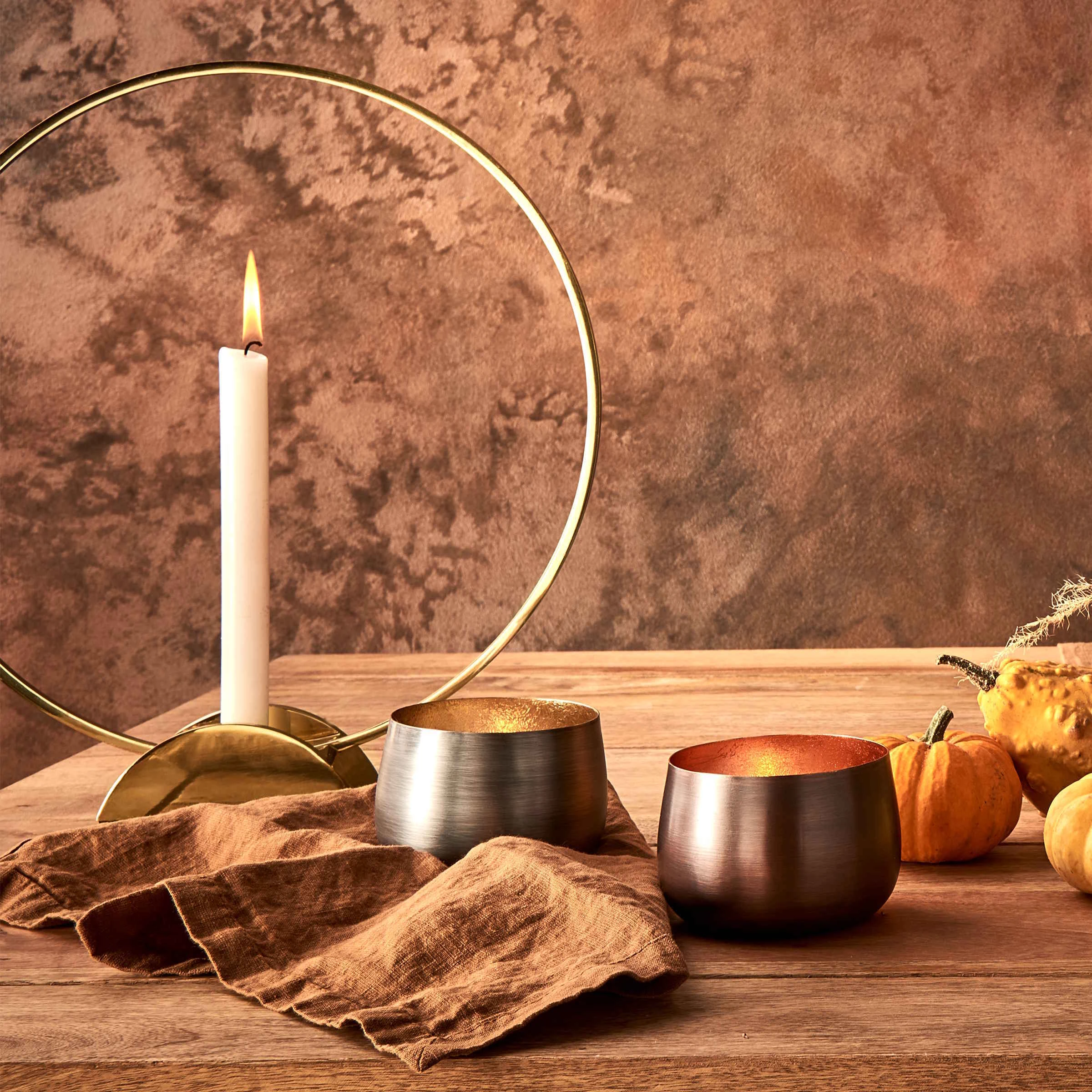 Butlers Teelichthalter Höhe 7cm DUSK In Bronze – Bild 2