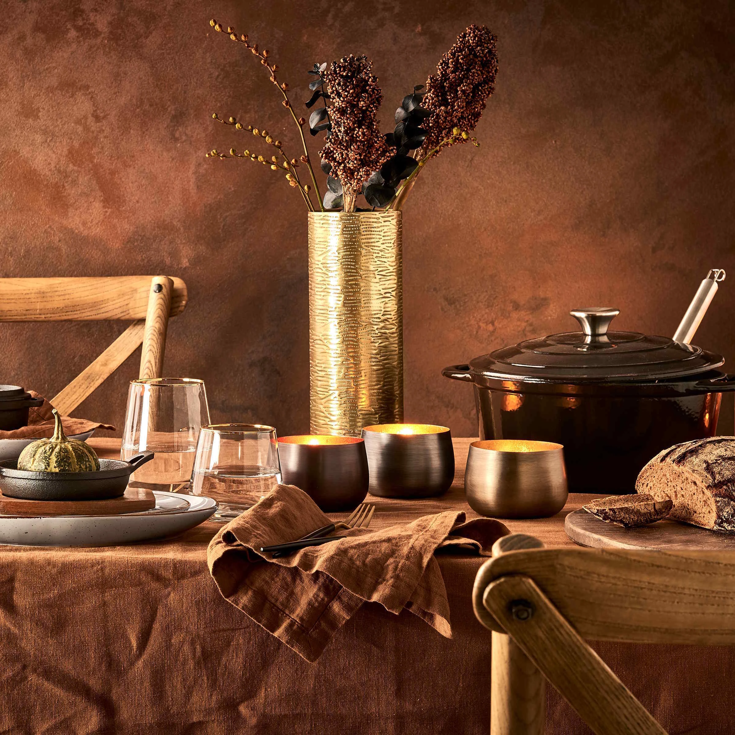 Butlers Teelichthalter Höhe 7cm DUSK In Bronze – Bild 5