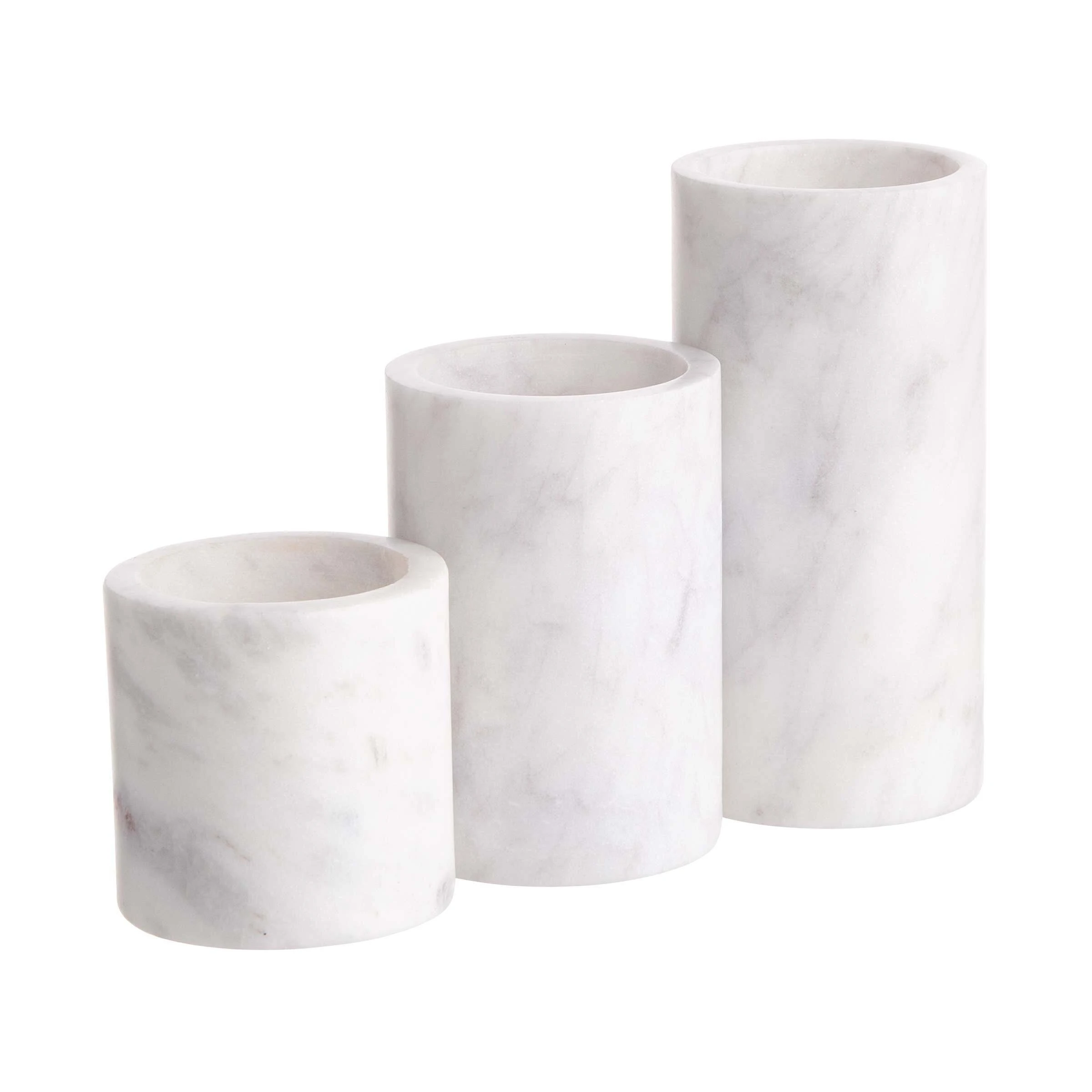 Butlers Teelichthalter-Set 3-tlg. MARBLE In Weiß – Bild 7