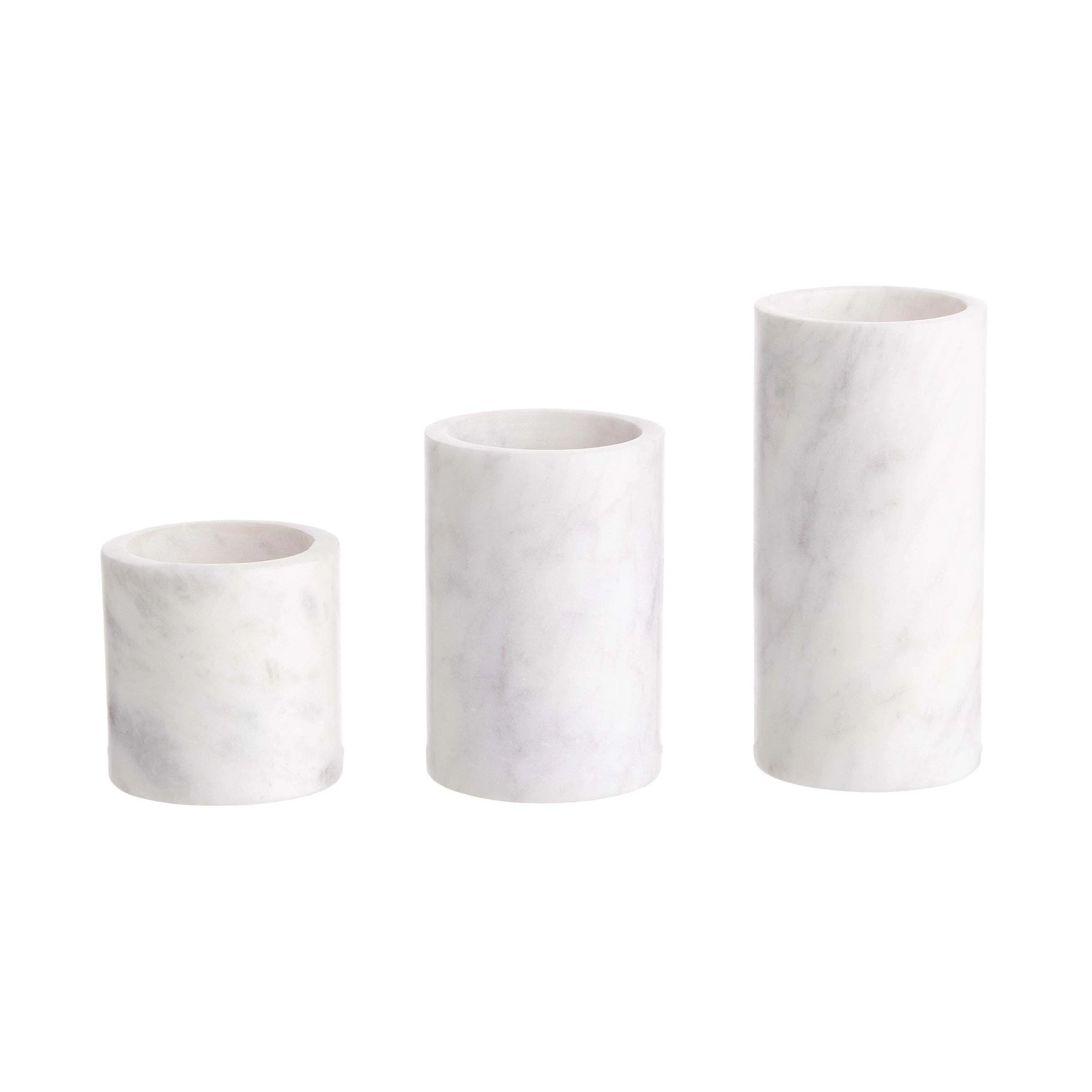 Butlers Teelichthalter-Set 3-tlg. MARBLE In Weiß – Bild 8