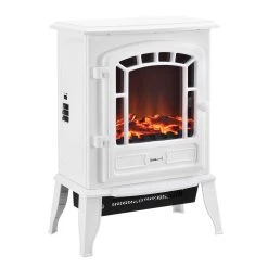 Casa.pro Elektrischer Kamin In Weiß (L)39cm (B)24cm (H)56.5cm