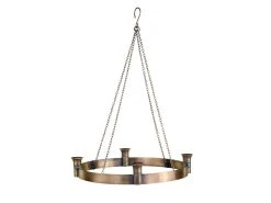 Chic Antique Kerzen Kranz Gold Mit Kette Zum Aufhängen 33 Cm