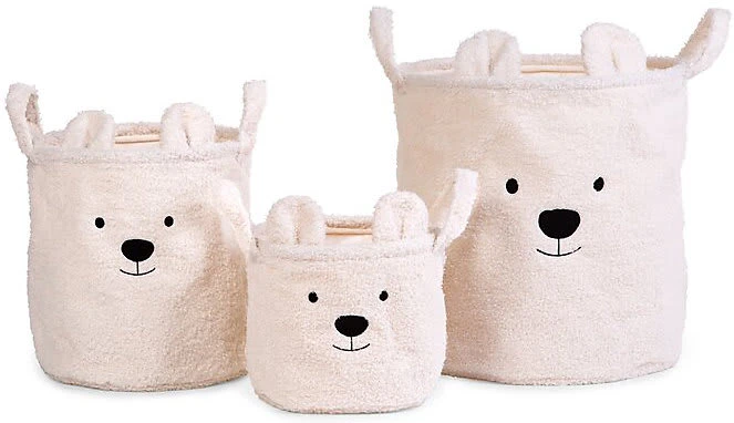 Childhome Aufbewahrungkorb TEDDY, 30 X 30 X 30 Cm, Altweiß – Bild 3