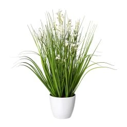 Creativ Green Deko-Pflanze Blüten-Gras-Mix In Weiß