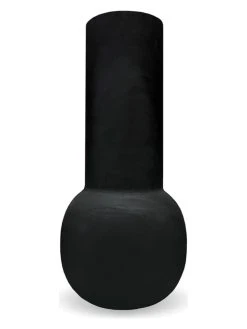 Deco Lorrie Vase "Aya" In Schwarz - (H)35 X Ø 16 Cm