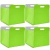 Dunedesign 4er Set Filz Regalkorb 33x33x38cm In Grün