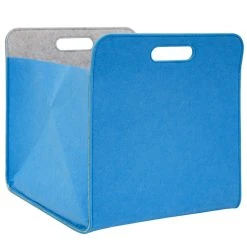 Dunedesign Filz Aufbewahrungsbox 33x33x38cm In Blau
