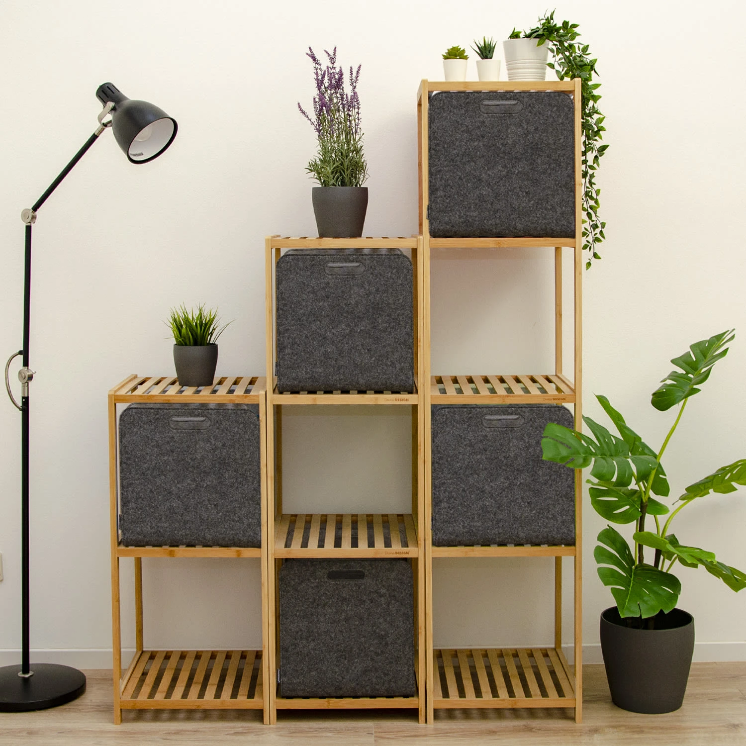 Dunedesign Filz Aufbewahrungsbox 33x33x38cm In Grau – Bild 7