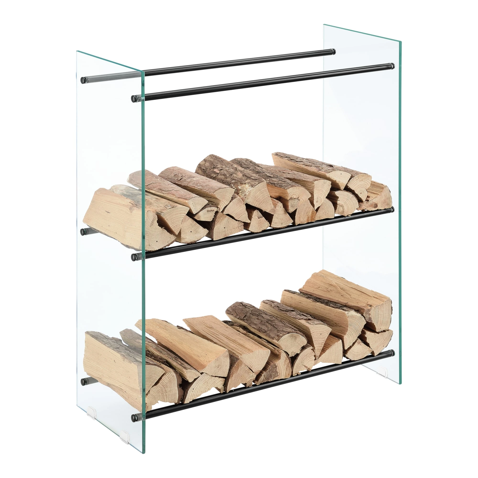 En.casa Kaminholzregal Oshawa In Schwarz (B)80cm (H)100cm