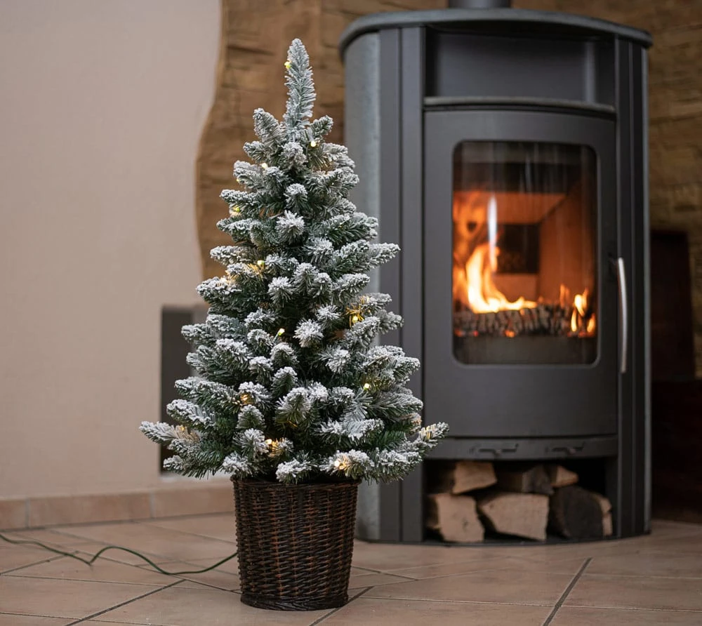 Evergreen Weihnachtsbaum Kiefer Frost In Weiß - 51x51x90cm – Bild 4