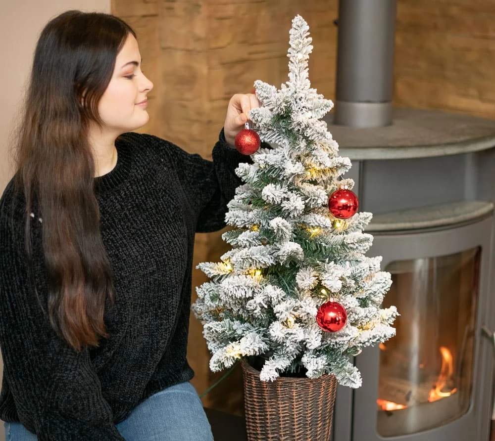 Evergreen Weihnachtsbaum Kiefer Frost In Weiß - 51x51x90cm – Bild 9