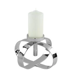 Fink Leuchter "Gorden" In Silber - H. 18 Cm - D. 26 Cm