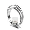 Fink Maxiteelichthalter "Colette" Mit Glas In Silber - H. 29 Cm - B. 6 Cm