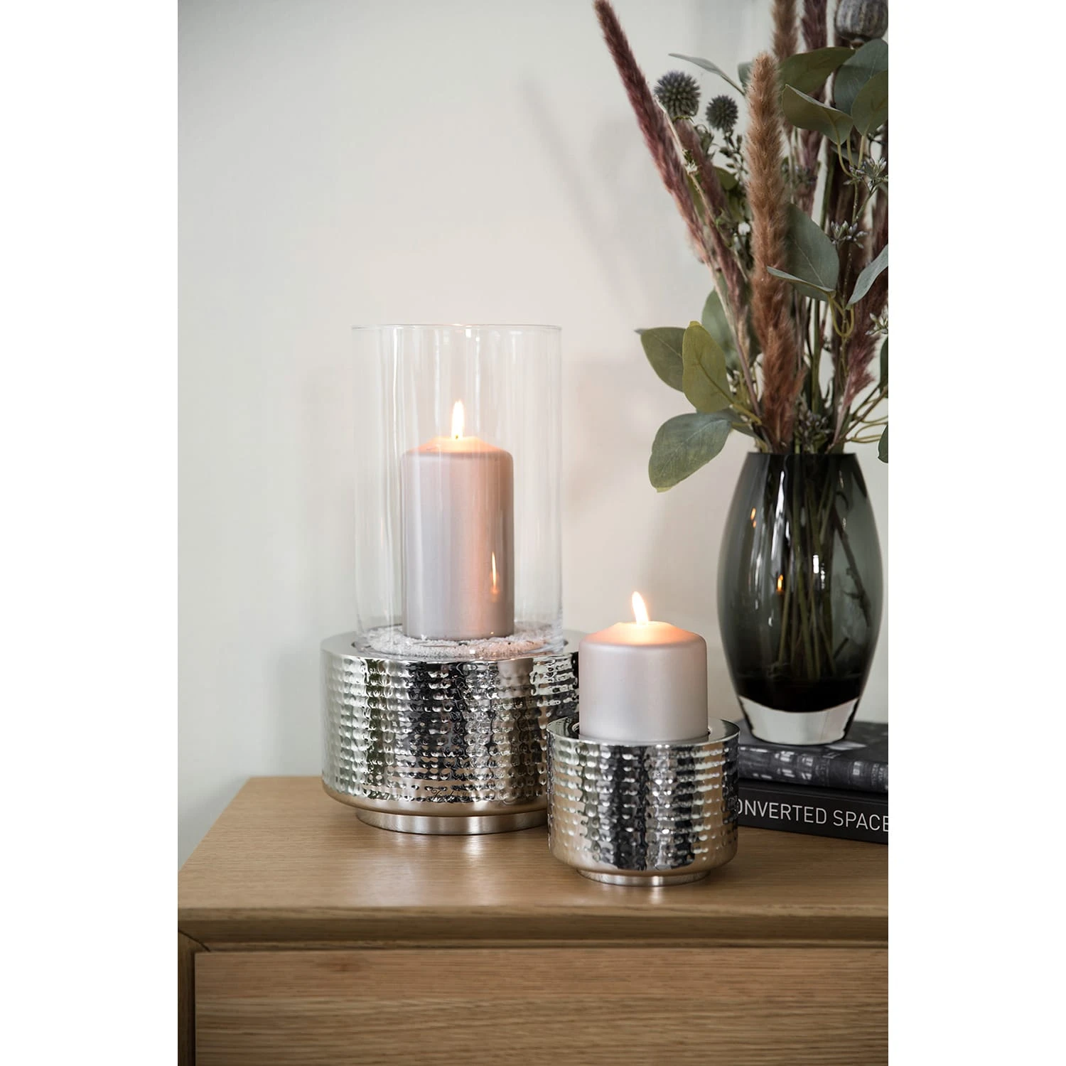 Fink Stumpenhalter "Nossa" In Silber - H. 9 Cm - D. 12 Cm – Bild 2