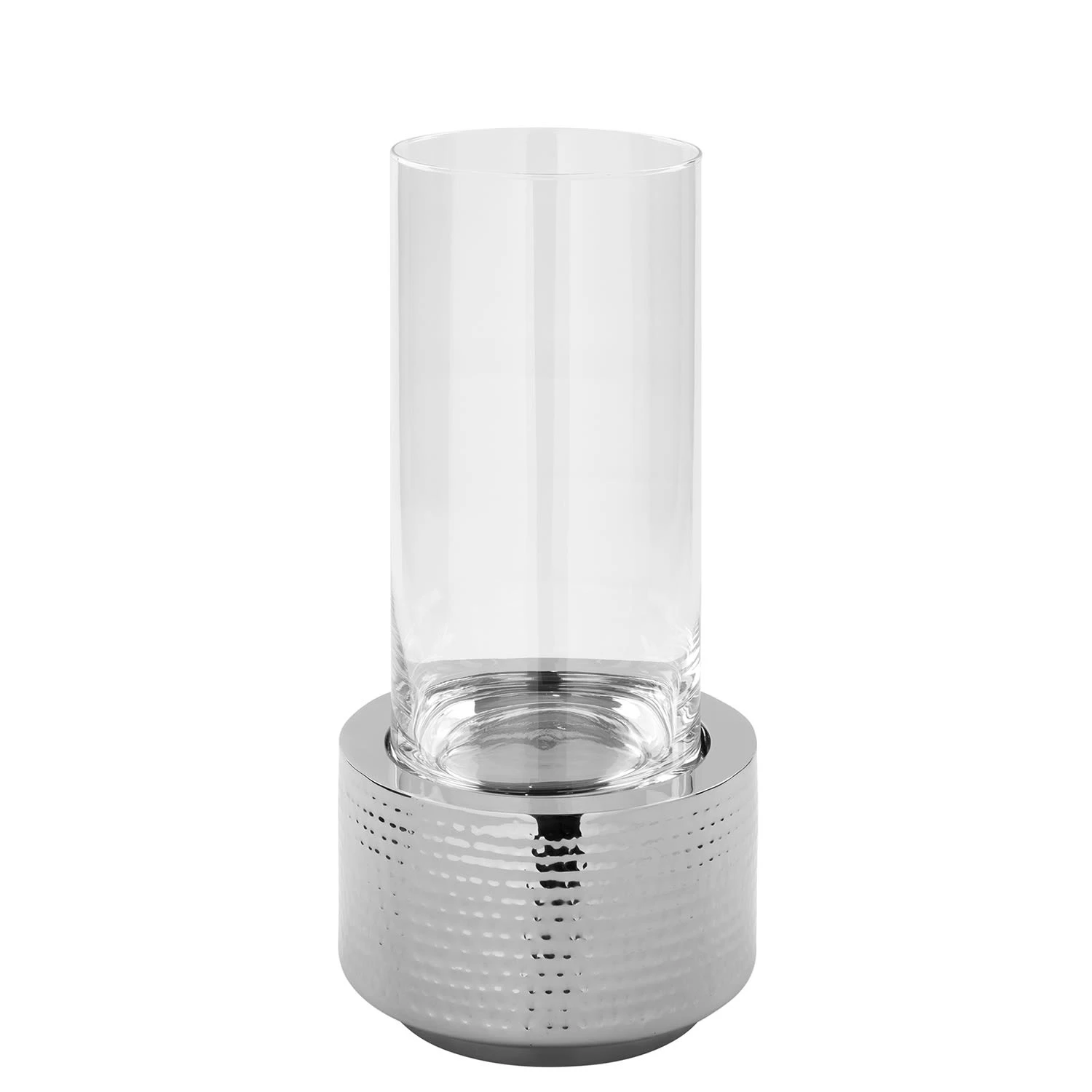 Fink Stumpenhalter "Nossa" In Silber - H. 9 Cm - D. 12 Cm