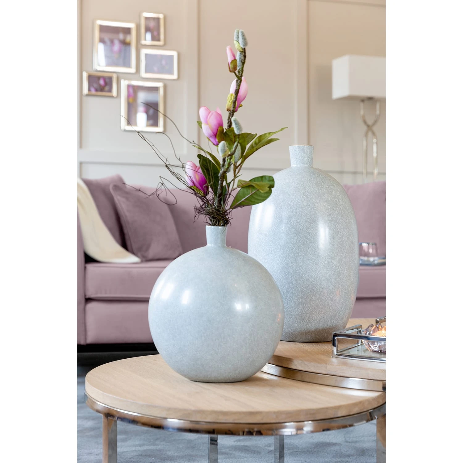 Fink Vase "Athina" In Grau - H. 29 Cm – Bild 2