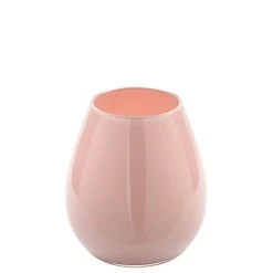 Fink Vase "Dena" In Rose - H. 17 Cm - D. 16 Cm