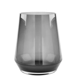 Fink Vase "Linea" In Grau - H. 28 Cm - D. 24 Cm