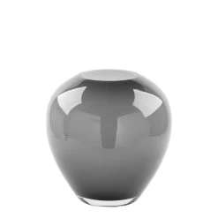 Fink Vase "Losone" In Grau - H. 20 Cm - D. 20 Cm