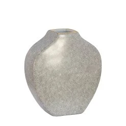 Fink Vase '"Minta" In Grau/ Gold - H. 17,5 Cm - B. 15 Cm