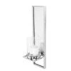 Fink Wandleuchter "Gama" Mit Glas In Silber - H. 60 Cm - B. 14 Cm