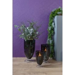 Fink Windlicht "Elite" In Grau - H. 30 Cm - D. 16 Cm